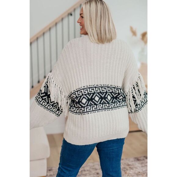 ✨H&M FRINGE-TRIMMED SZ SMALL SWEATER✨ - Picture 6 of 16